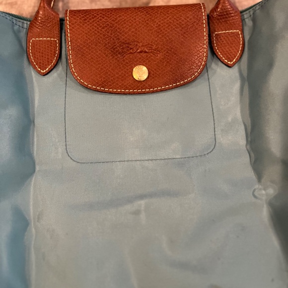 Longchamp Le Pliage Small (LONG STRAPS) Tote Shoulder Bag-BLUE NYLON - Picture 8 of 16